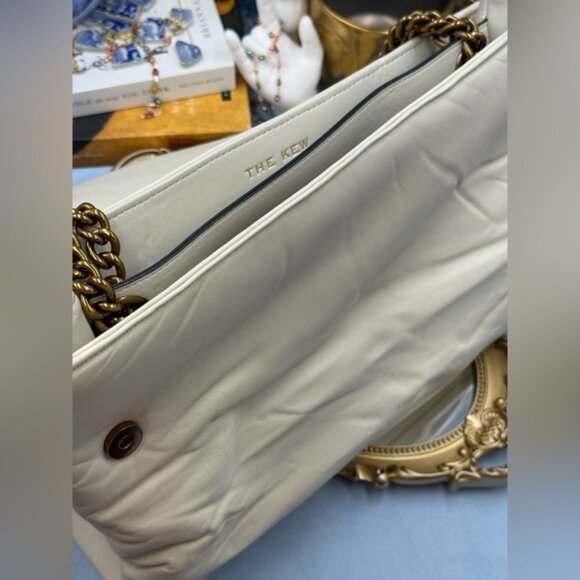 🆕 KURT GEIGER LONDON 🧿 NWT XXL Kew Leather Bag, Off White Leather - Picture 12 of 16